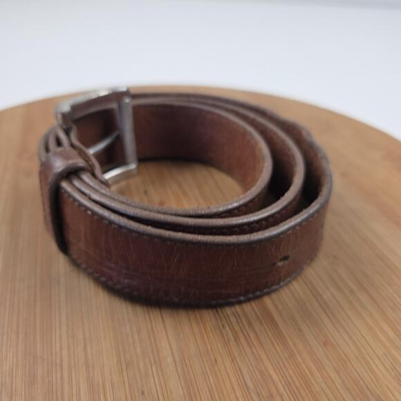 Allen Edmonds Belt Mens 32 Brown Leather Handcrafted Made in USA Dress Casual - Picture 2 of 14